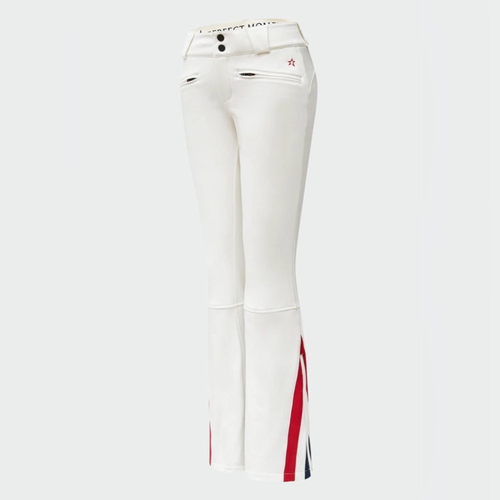 Perfect Moment White and Red Flare Pants